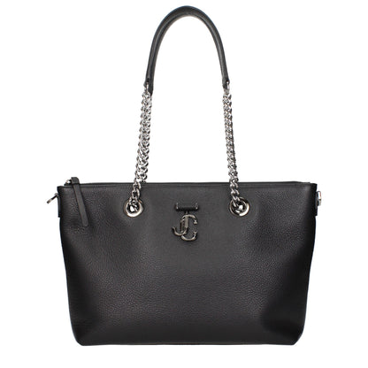 Jimmy Choo Leather Shoulder Bag - Black