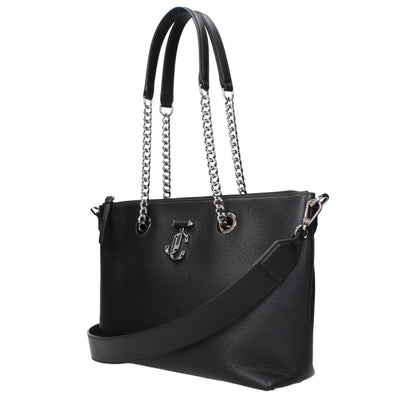 Jimmy Choo Leather Shoulder Bag - Black