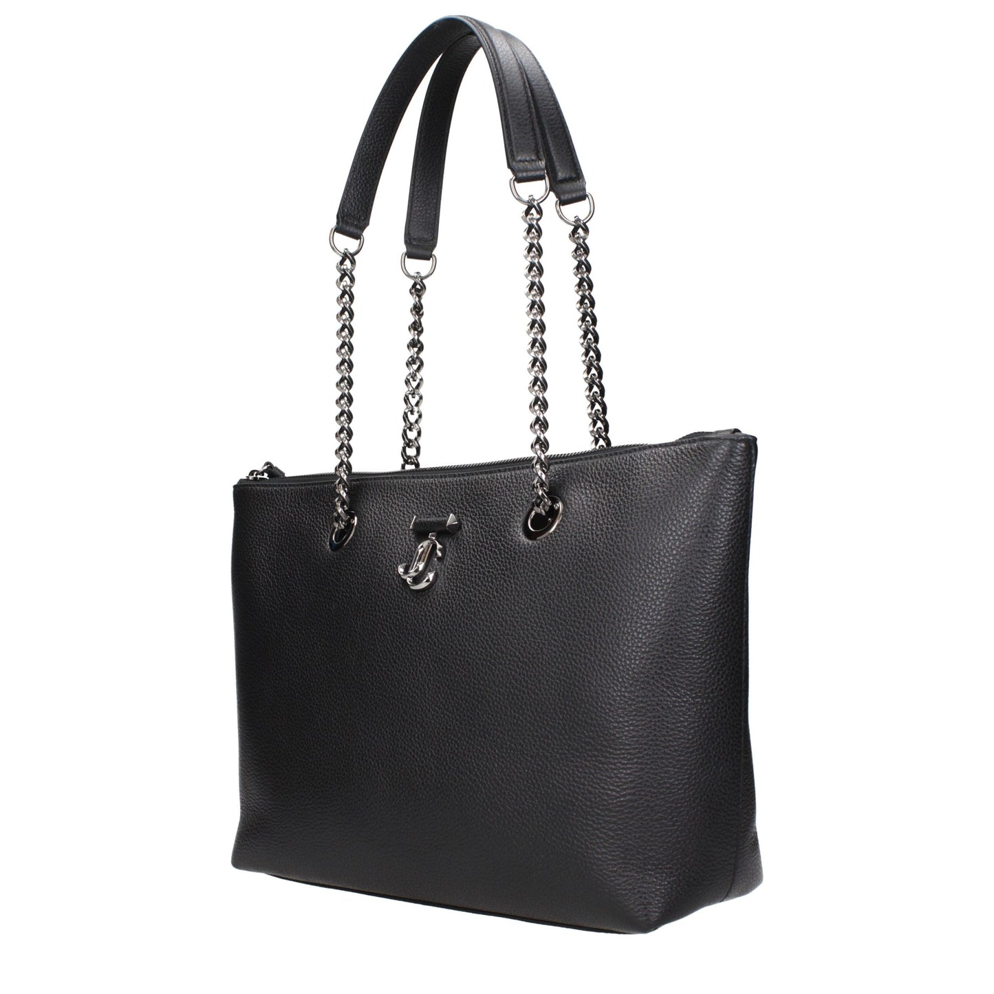 Shoulder Bag by Jimmy Choo for women in leather black presents a versatile silhouette, showcasing a secure and versatile with versatile shoulder-strap for a sophisticated look.