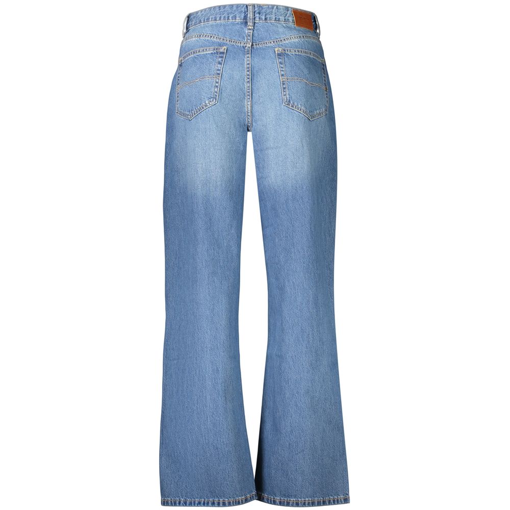 Jeans by Pepe Jeans for women in denim cotton blue features an refined tailoring silhouette, showcasing a premium straight-leg with a high rise and long cut for a refined tailoring look.