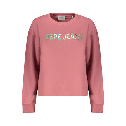 Sweatshirt by Pepe Jeans for women in cotton polyester natural, pink & print features an magnificent silhouette, showcasing a sophisticated crew neckline and detail for a truly magnificent finish.