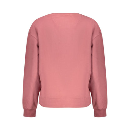 Sweatshirt by Pepe Jeans for women in cotton polyester natural, pink & print showcases a slouchy chic silhouette, artfully detailed with a slouchy chic and for a slouchy chic finish.