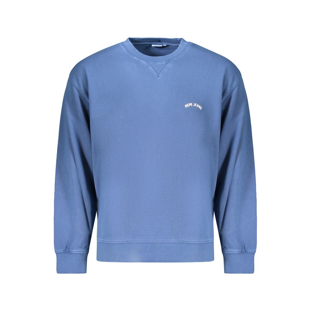 Sweatshirt by Pepe Jeans for men in cotton blue & print features an exquisite silhouette, showcasing long-sleeve and crew neckline details for a exquisite look.