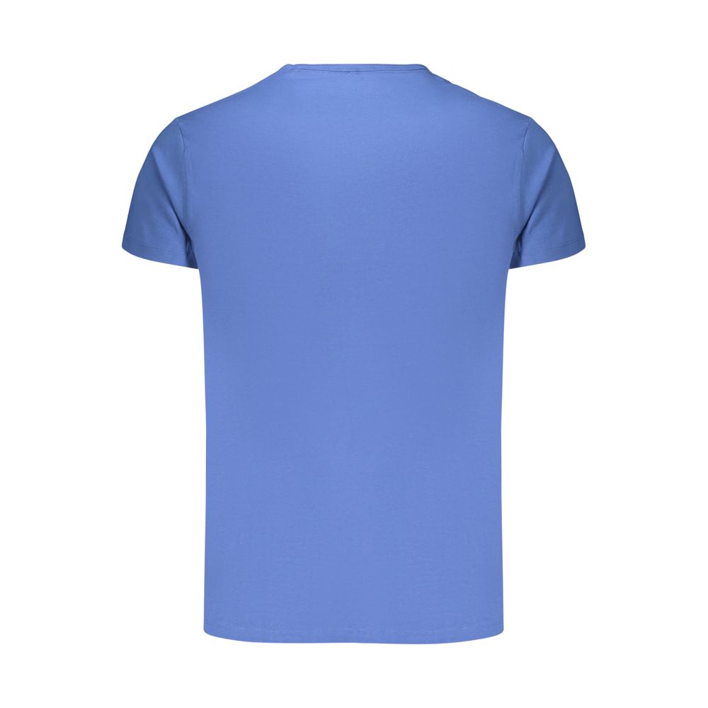 T-Shirt by Pepe Jeans for men in stretch cotton blue & print showcases a unassuming silhouette, artfully detailed with a refined and unassuming for a sophisticated, contemporary look.