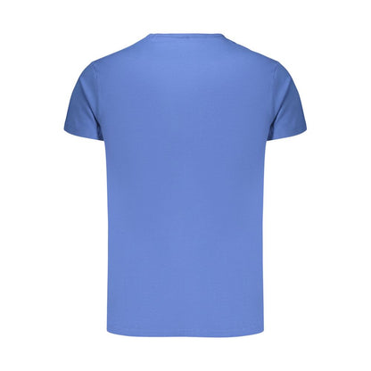 T-Shirt by Pepe Jeans for men in stretch cotton blue & print showcases a unassuming silhouette, artfully detailed with a refined and unassuming for a sophisticated, contemporary look.