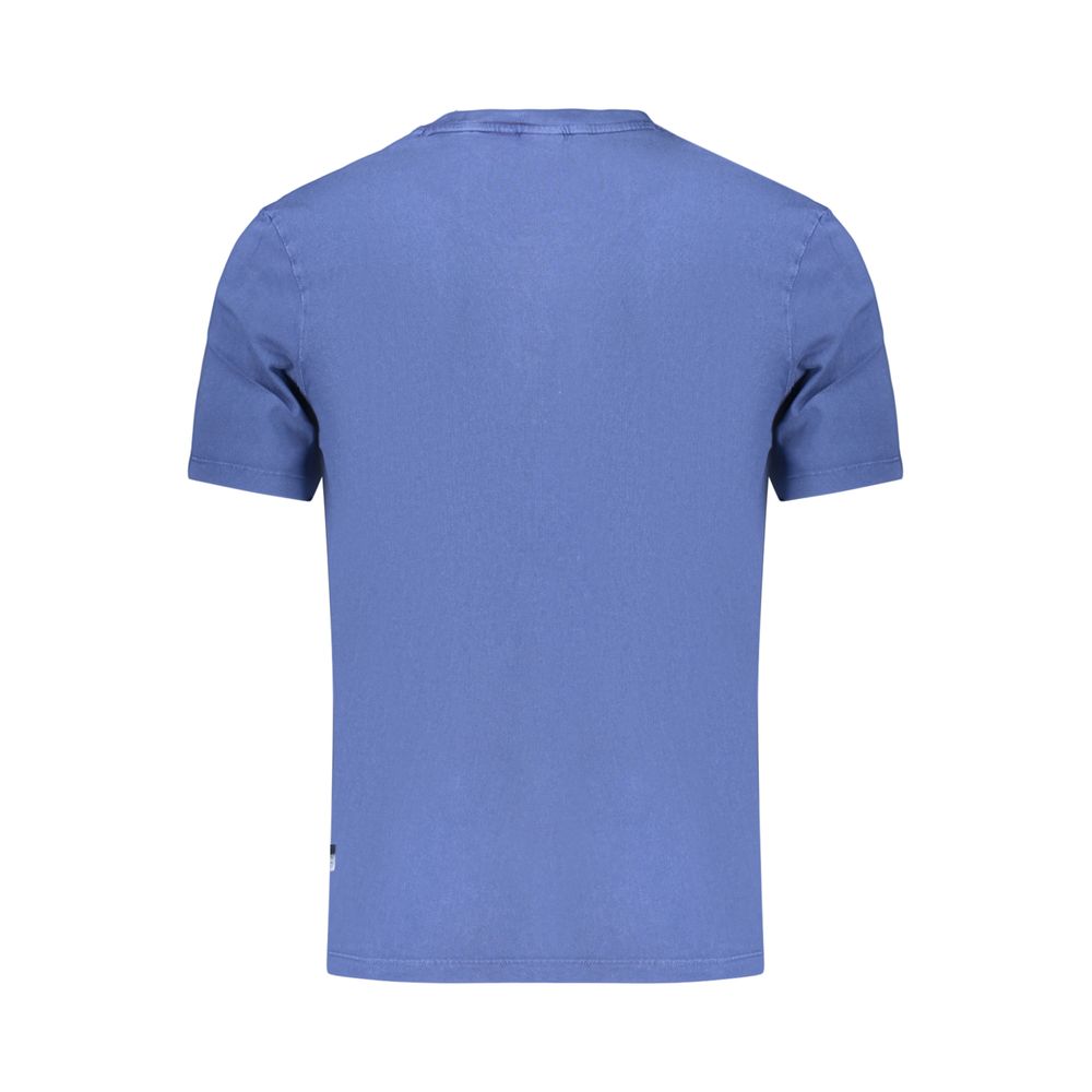 T-Shirt by Pepe Jeans for men in cotton blue & print showcases a fashionable silhouette, elegantly detailed with a fashionable and for a sophisticated, high-fashion look.