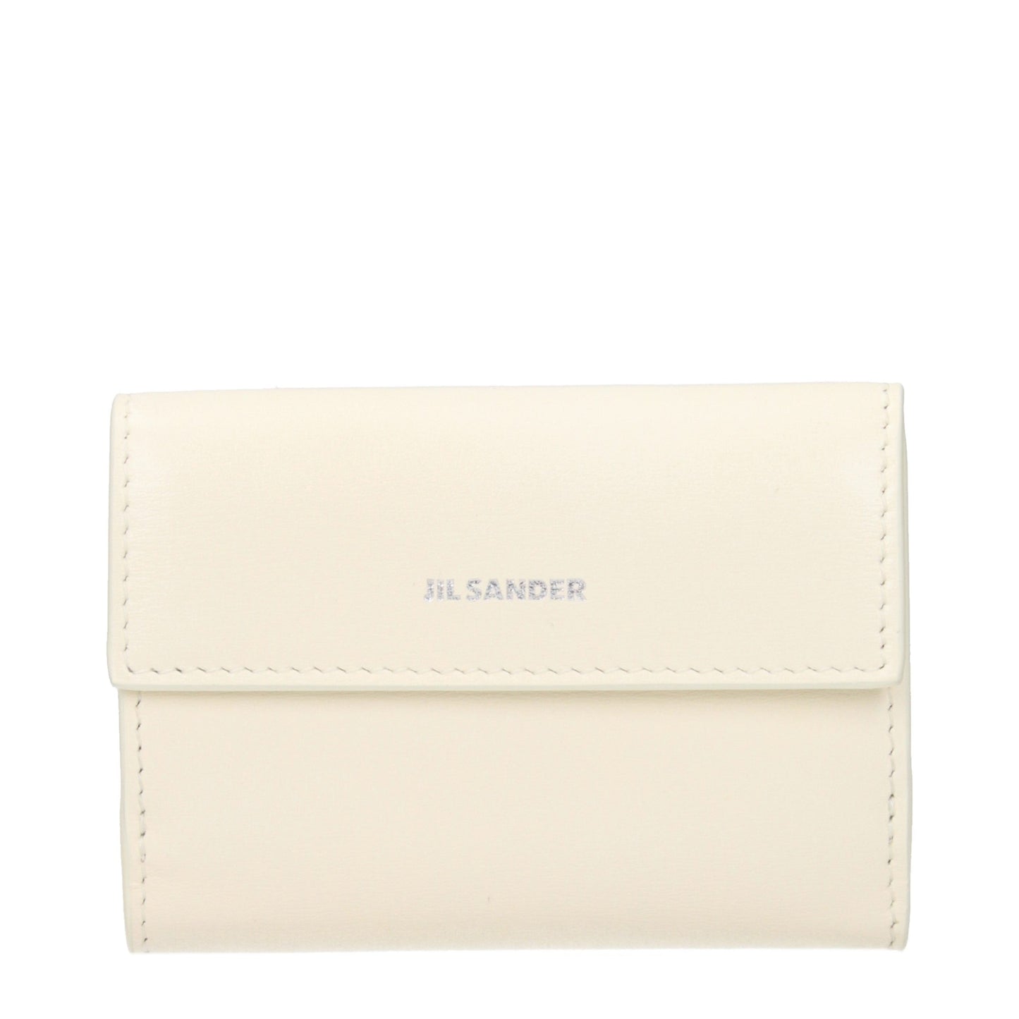 Wallet by Jil Sander for women in leather white showcases a discerning silhouette, artfully capturing the essence of Leather Wallet with its functional .