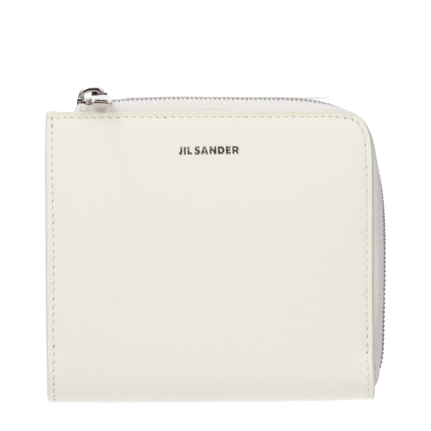 Wallet by Jil Sander for women in leather white presents a streamlined silhouette, showcasing the sophisticated design of the Leather Wallet collection with functional .