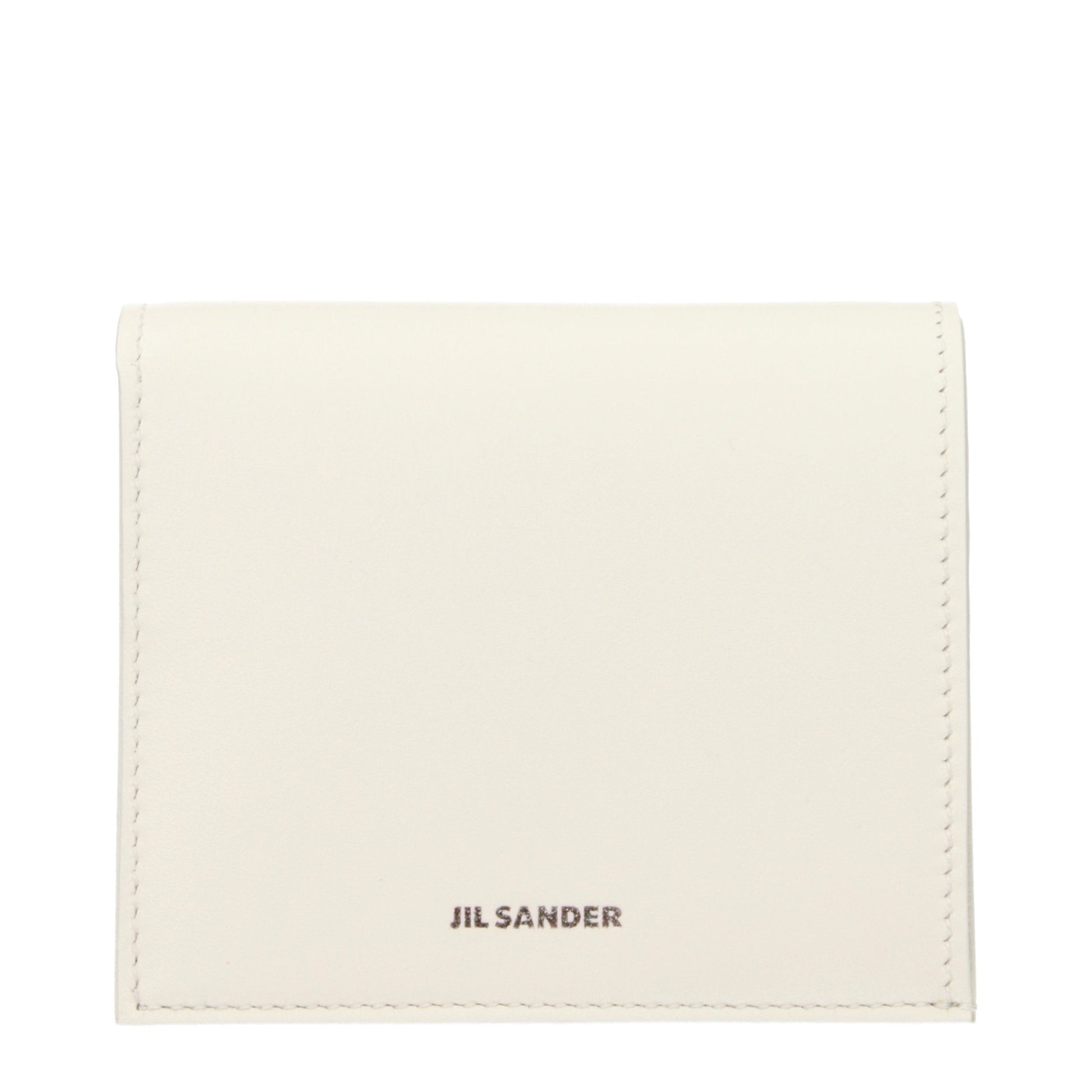 Wallet by Jil Sander for women in leather white showcases a distinguished silhouette, artfully capturing the essence of the distinguished Leather Wallet design with functional .