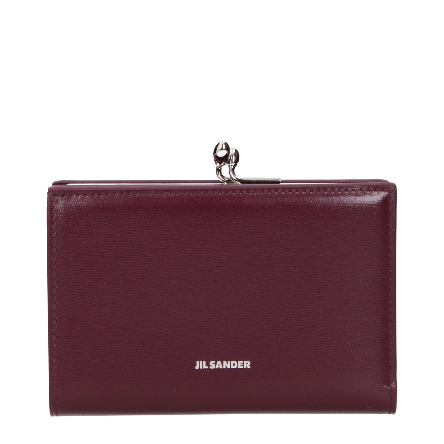 Wallet by Jil Sander for women in leather red presents a architectural silhouette from the Leather Wallet collection, showcasing architectural for a architectural finish.