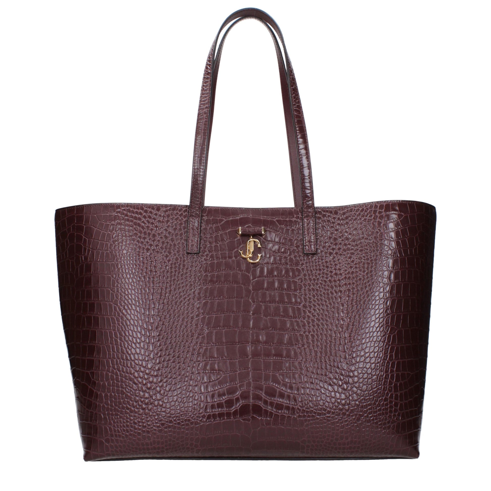 Shoulder Bag by Jimmy Choo for women in leather red presents a versatile silhouette, showcasing a secure and versatile with versatile shoulder-strap for a sophisticated look.