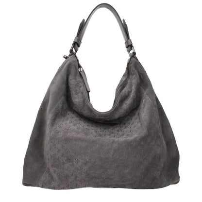 Shoulder Bag by Jimmy Choo for women in suede leather gray features a effortless chic silhouette with a secure , ample , and versatile shoulder-strap for a effortless chic finish.