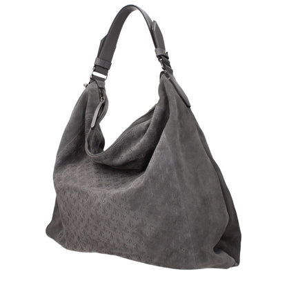 Shoulder Bag by Jimmy Choo for women in suede leather gray features an effortlessly chic silhouette with a secure , ample , and versatile shoulder-strap for effortlessly chic everyday luxury.