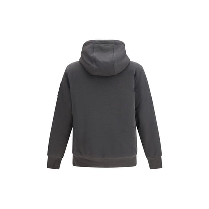 Sweatshirt Hoodie by Moose Knuckles for men in polyester cotton & fur gray & signature features a slouchy chic silhouette, detailed with a slouchy chic and a signature hooded neckline for an elevated aesthetic.