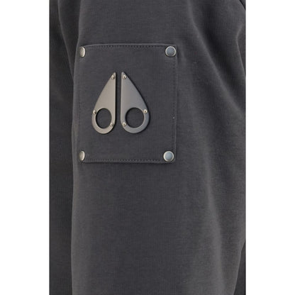 Sweatshirt Hoodie by Moose Knuckles for men in polyester cotton & fur gray & signature showcases a city-ready silhouette, artfully detailed with a signature hooded neckline and for a city-ready finish.