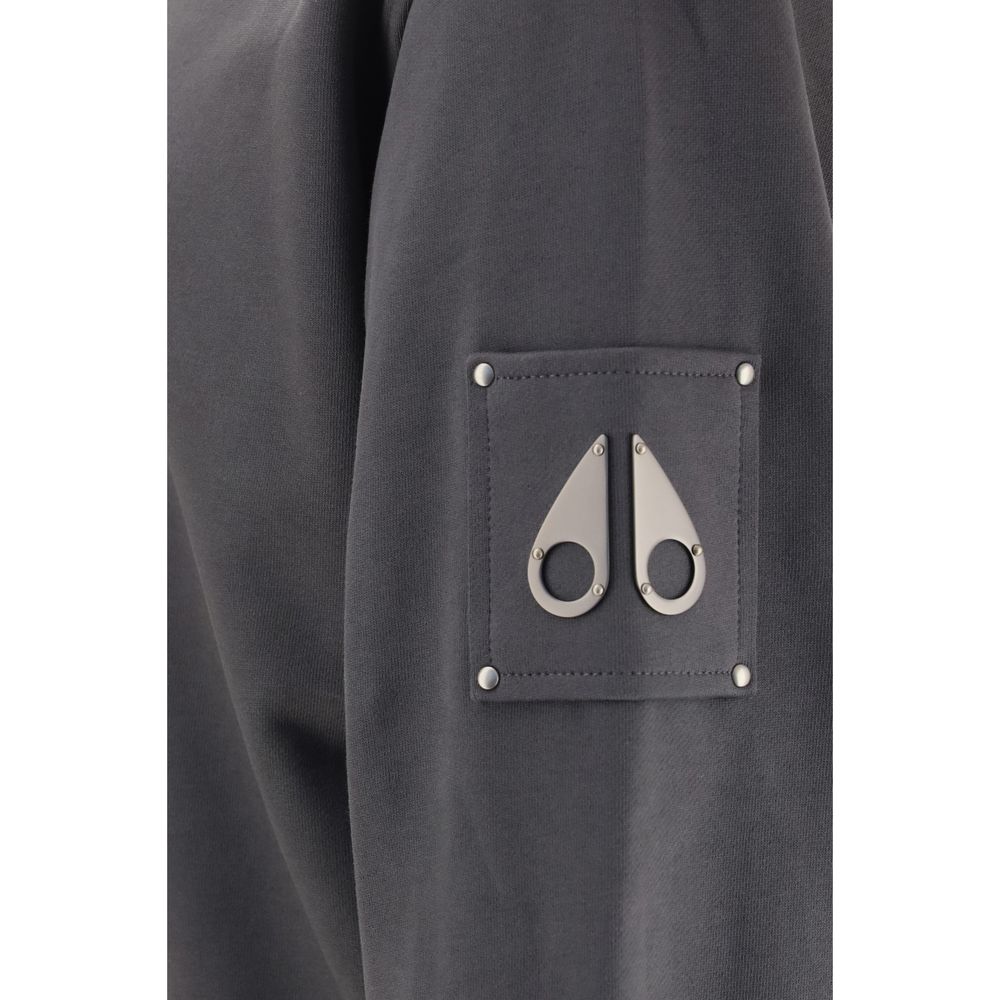 Sweatshirt by Moose Knuckles for men in cotton terry cloth gray & gunmetal features an provocated silhouette, detailed with a provocated and a refined for a sophisticated aesthetic.