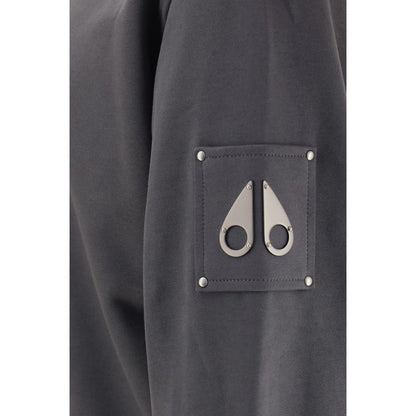 Sweatshirt by Moose Knuckles for men in cotton terry cloth gray & gunmetal features an provocated silhouette, detailed with a provocated and a refined for a sophisticated aesthetic.