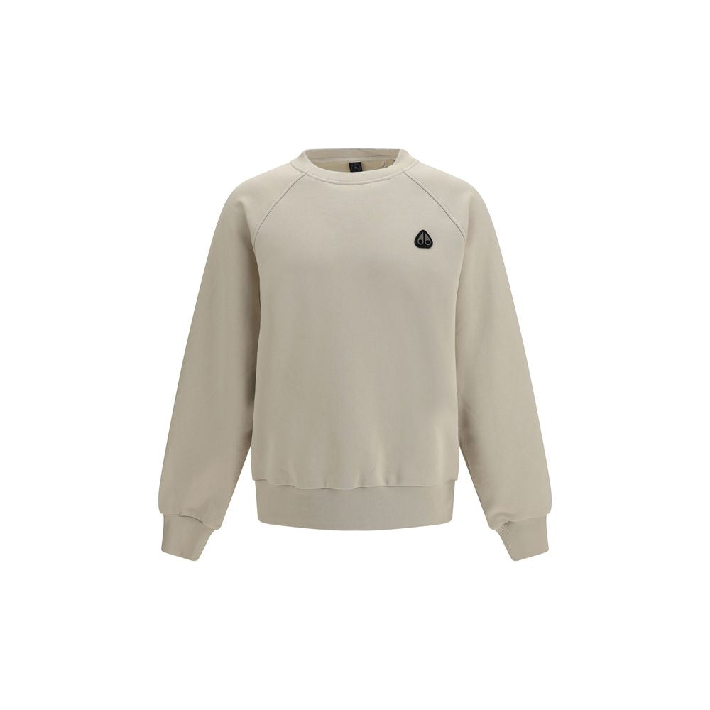 Sweatshirt by Moose Knuckles for men in cotton polyester beige features an magnificent silhouette, showcasing a sophisticated crew neckline and detail for a truly magnificent finish.