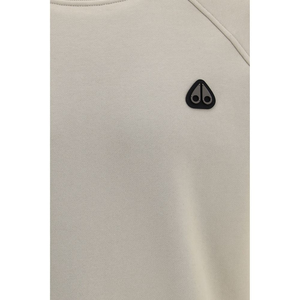 Sweatshirt by Moose Knuckles for men in cotton polyester beige showcases a slouchy chic silhouette, artfully detailed with a slouchy chic crew neckline and for a slouchy chic finish.