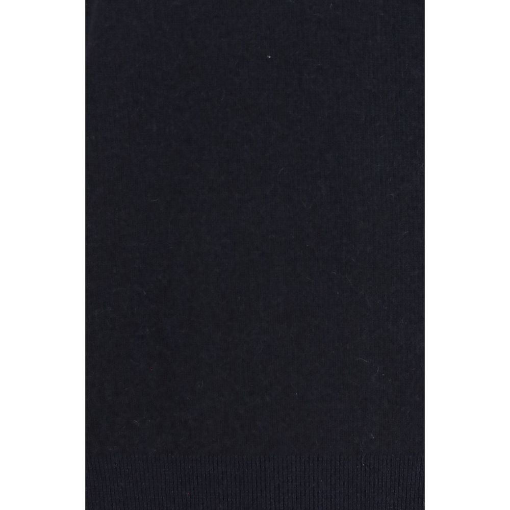 Sweater by Brioni for men in cashmere wool & capra leather blue & striped showcases an masterful silhouette, artfully detailed with a masterful turtle high-neck neckline and for a sophisticated, premium finish.