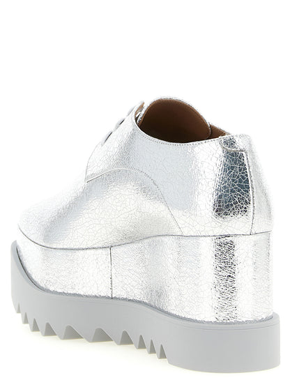 Derby Flat Shoes by Stella McCartney for women in eva silver showcases a resplendent Women's EVA Derby Flat Shoes aesthetic with a and square toe style.
