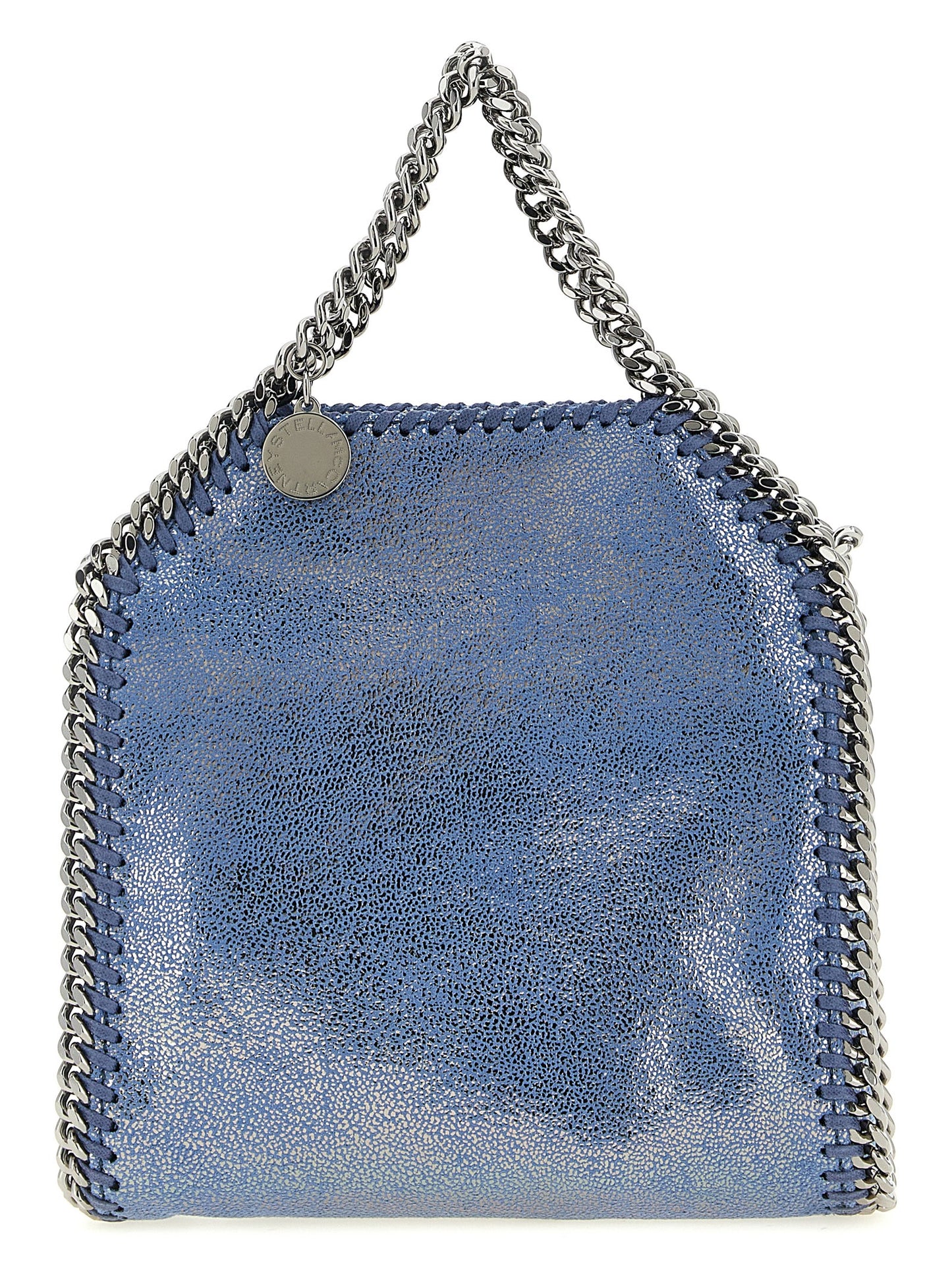 Compact Handbag by Stella McCartney for women in polyester light-blue & signature features a contemporary silhouette, showcasing a secure , ample , and contemporary for a sophisticated look.