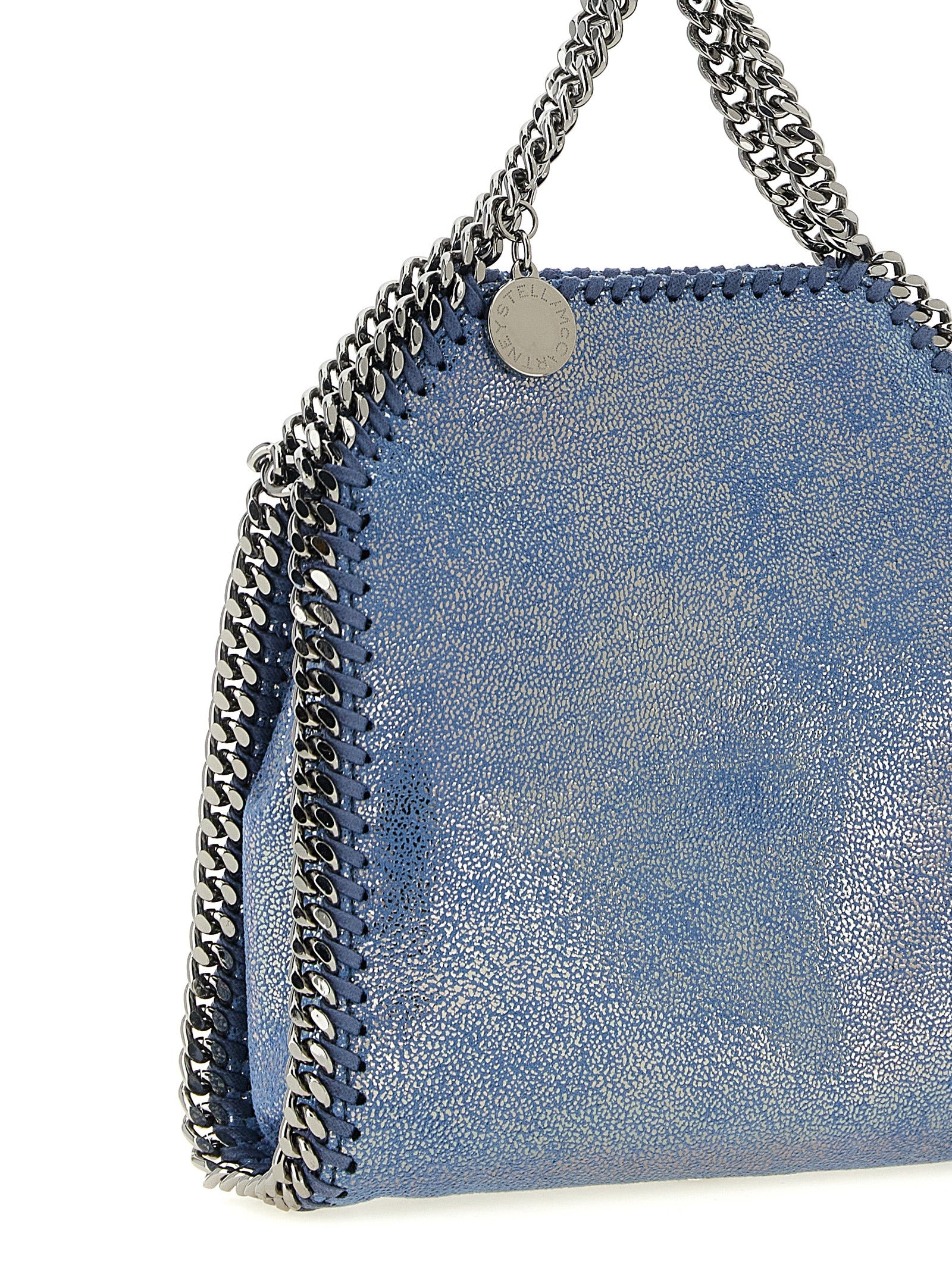 Compact Handbag by Stella McCartney for women in polyester light-blue & signature presents a ornamental silhouette, showcasing a secure , ample , and versatile for a ornamental finish.