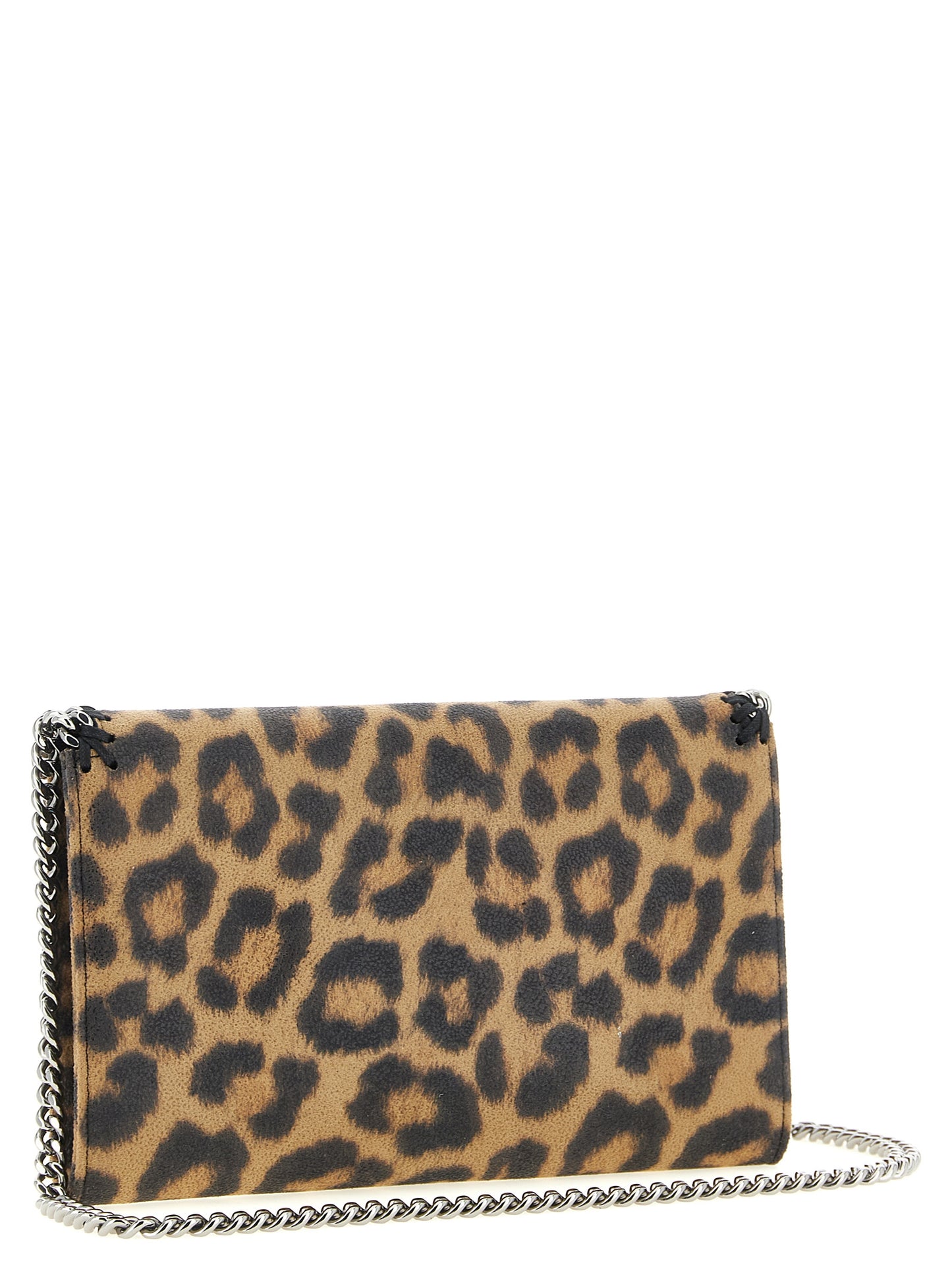 Clutch Handbag by Stella McCartney for women in polyester brown showcases a sculptural silhouette, featuring a secure magnetic, ample , and versatile for a sculptural finish.