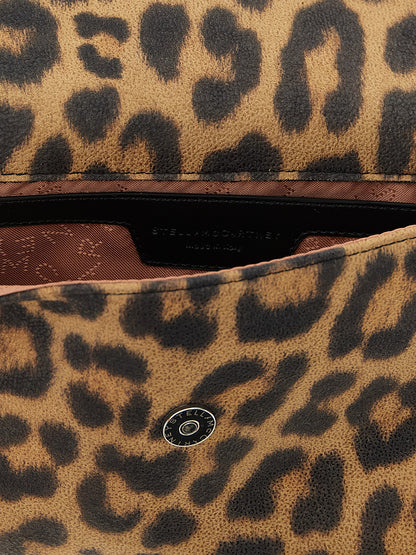 Clutch Handbag by Stella McCartney for women in polyester brown features a architectural silhouette, showcasing a secure magnetic, ample , and versatile for a architectural finish.