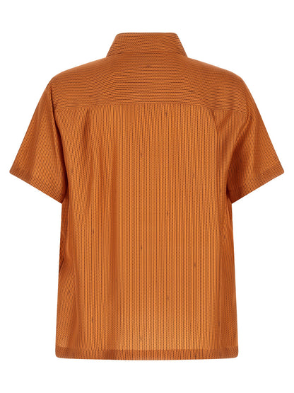 Shirt by Fendi for men in silk orange, pearl & patterned, featuring a nuanced and nuanced for a sophisticated finish.
