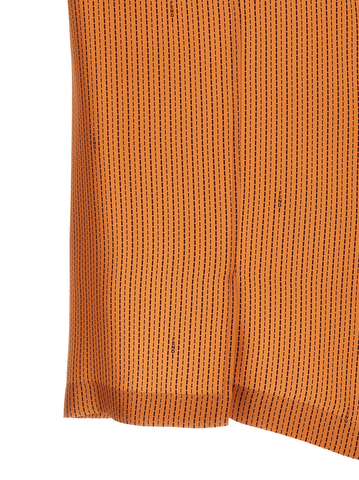 Shirt by Fendi for men in silk orange, pearl & patterned showcases a sublime silhouette, artfully detailed with a sublime and for a sophisticated, sublime finish.