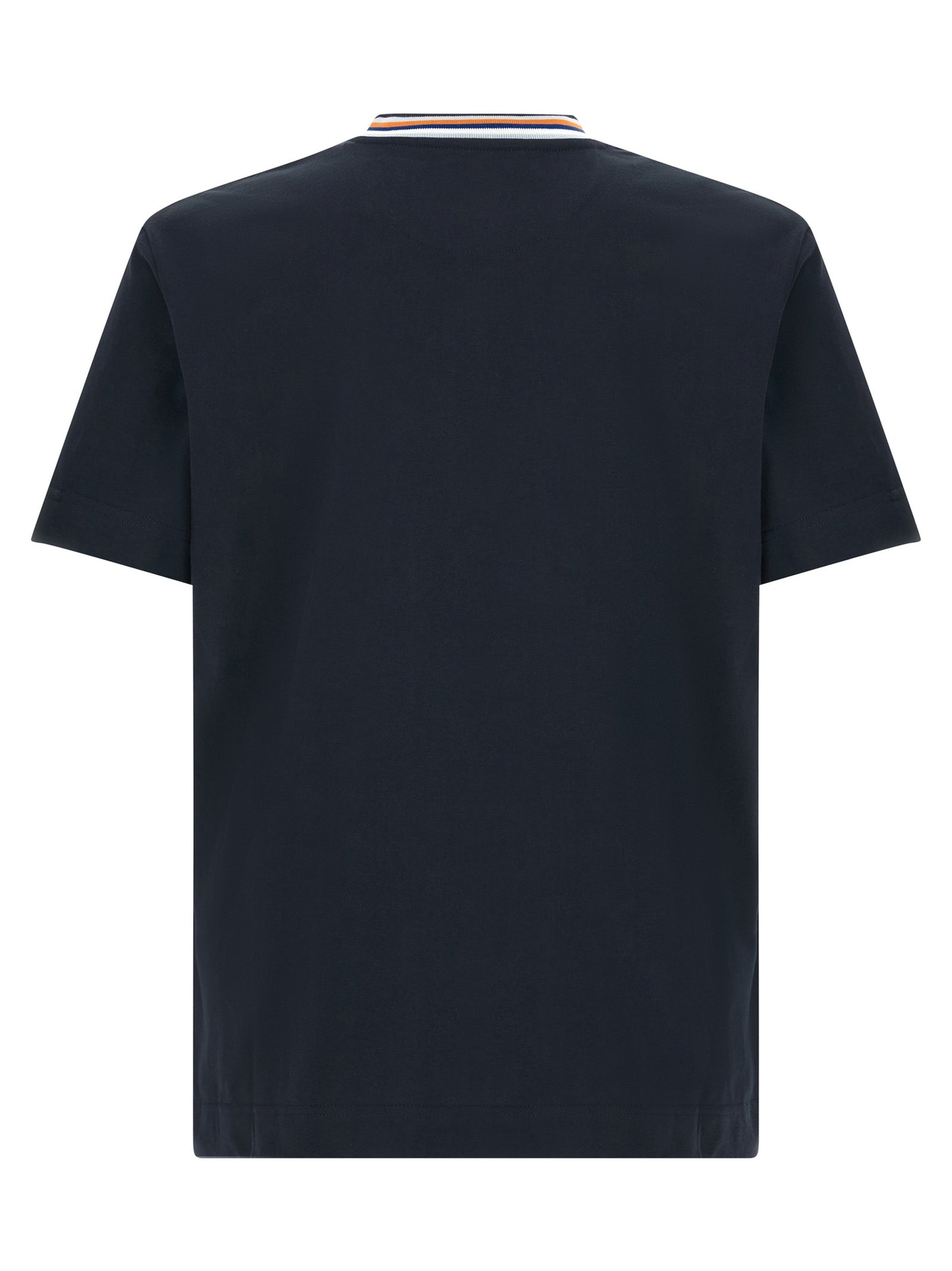 T-Shirt by Fendi for men in cotton dark-blue & striped features a plush silhouette, showcasing a sophisticated and for a truly plush finish.
