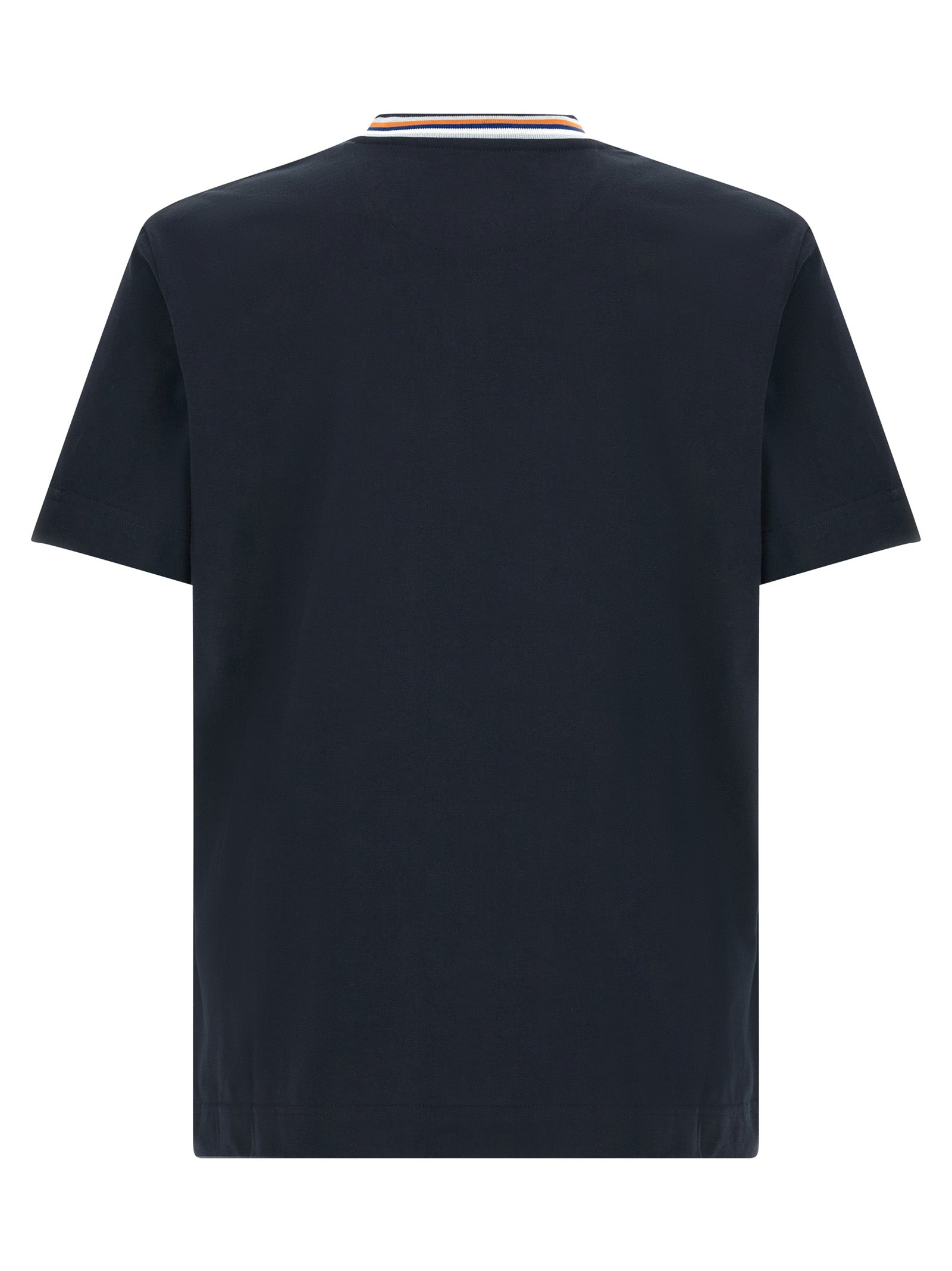 T-Shirt by Fendi for men in cotton dark-blue & striped features a plush silhouette, showcasing a sophisticated and for a truly plush finish.