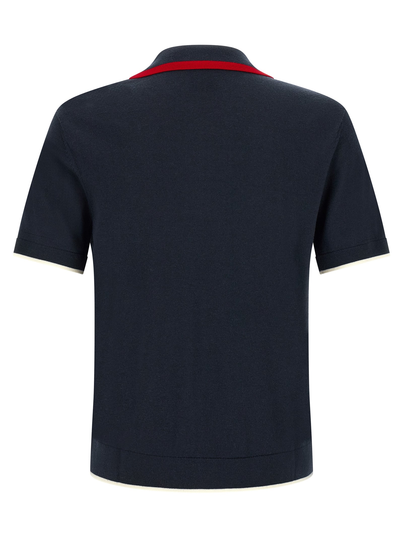 Polo Shirt by Casablanca for men in merino wool gold, green, navy, red, white & signature presents a crisp silhouette, artfully detailed with a crisp and crisp .