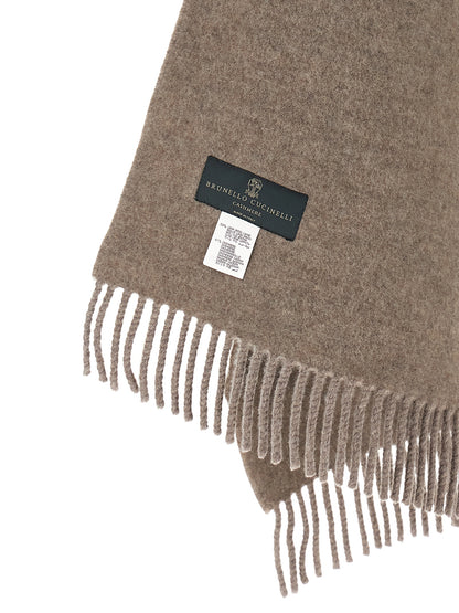 Hooded Scarf by Brunello Cucinelli for women in cashmere brown, hazelnut & signature features a snug silhouette, perfectly showcasing the elegant drape and premium finish of the Cashmere Hooded Scarf.
