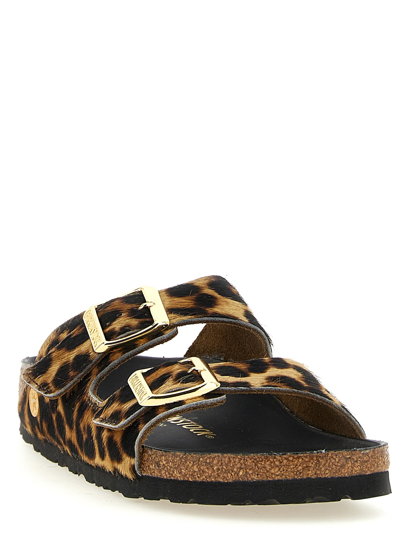 Sliders Sandals Flat Shoes by Birkenstock for women in eva latex & calfskin leather animal, brown, gold, leopard-print & print showcases a enchanting silhouette as part of the Icon Pony Women's EVA Latex & Calfskin Leather Sliders Sandals Flat Shoes collection, defined by a enchanting and for a enchanting look.