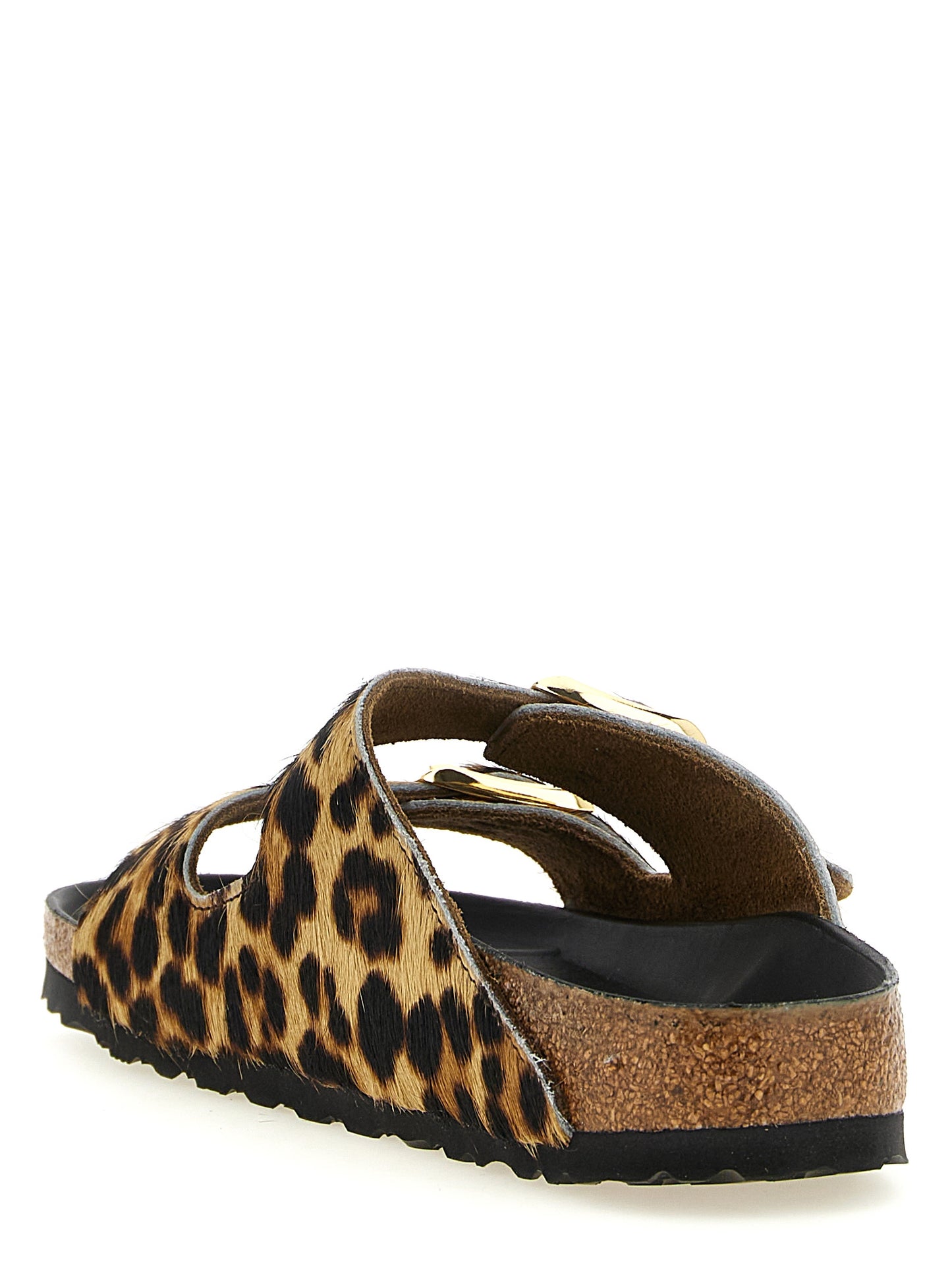 Sliders Sandals Flat Shoes by Birkenstock for women in eva latex & calfskin leather animal, brown, gold, leopard-print & print features an statuesque silhouette from the Icon Pony Women's EVA Latex & Calfskin Leather Sliders Sandals Flat Shoes collection, showcasing a and a statuesque for a statuesque look.