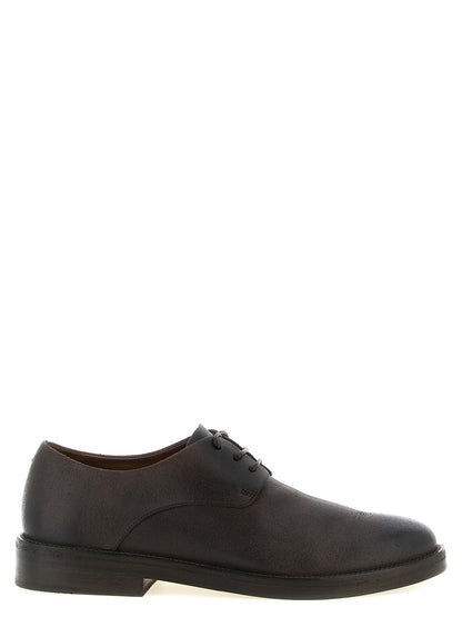Derby Shoes by Marsell for men in calfskin leather gradient & brown features an dynamic silhouette from the Men's Calfskin Leather Derby Shoes collection, defined by a dynamic round toe style and for a dynamic look.