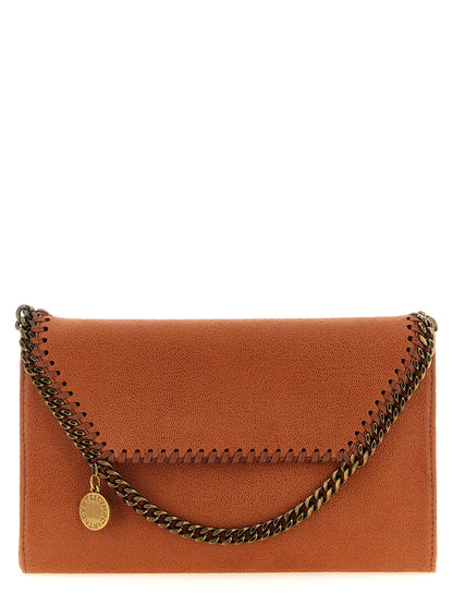 Small 2-in-1 Shoulder & Crossbody Evening Handbag by Stella McCartney for women in polyester leather gold, orange, patterned & jacquard features a transformative elegance silhouette, showcasing a secure flap & magnetic, organized , and versatile crossbody-strap & shoulder-strap for a transformative elegance look.