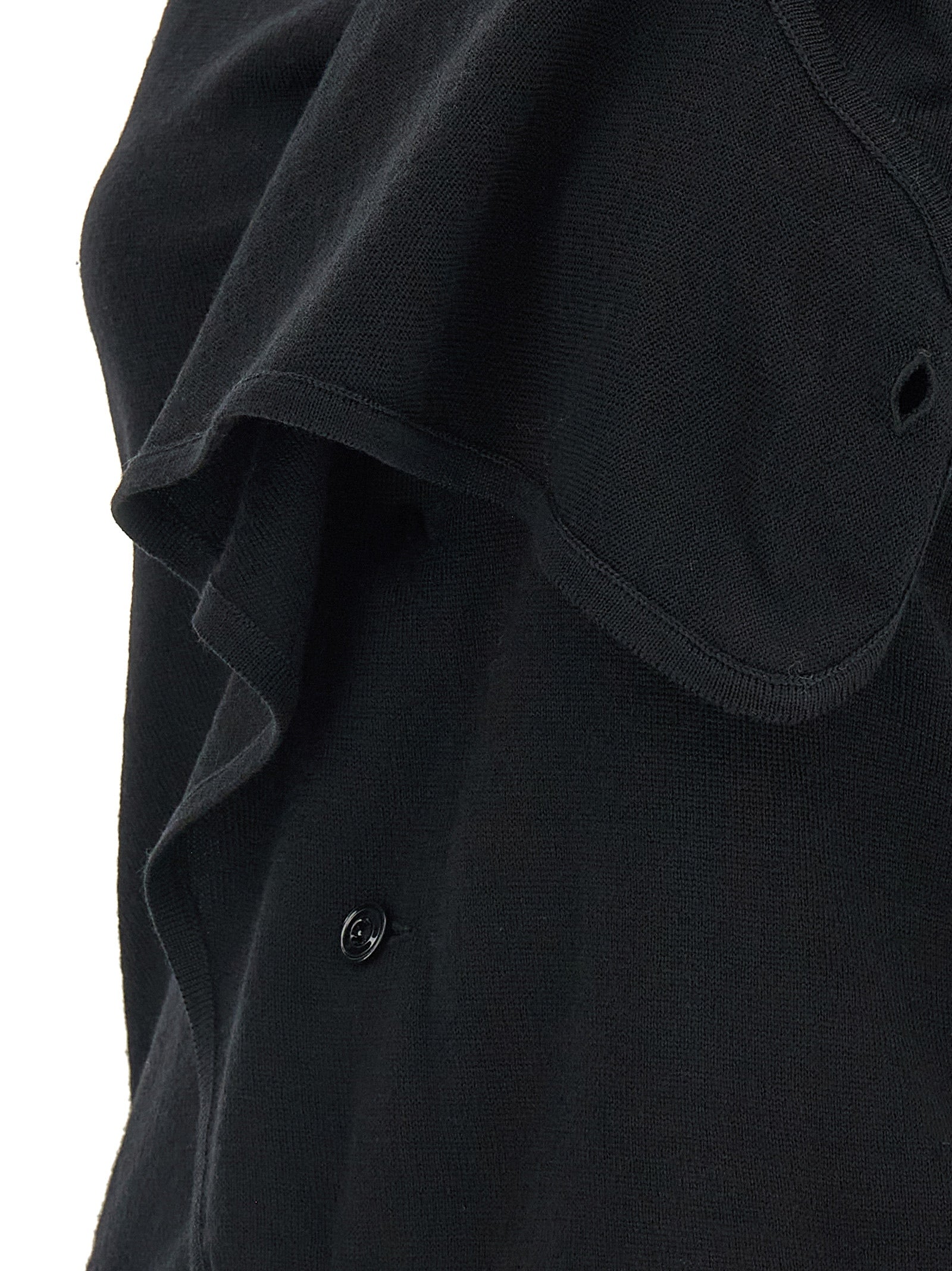 Vest by Lemaire for women in wool black features an contemporary silhouette, showcasing refined and a contemporary for a sophisticated layered look.