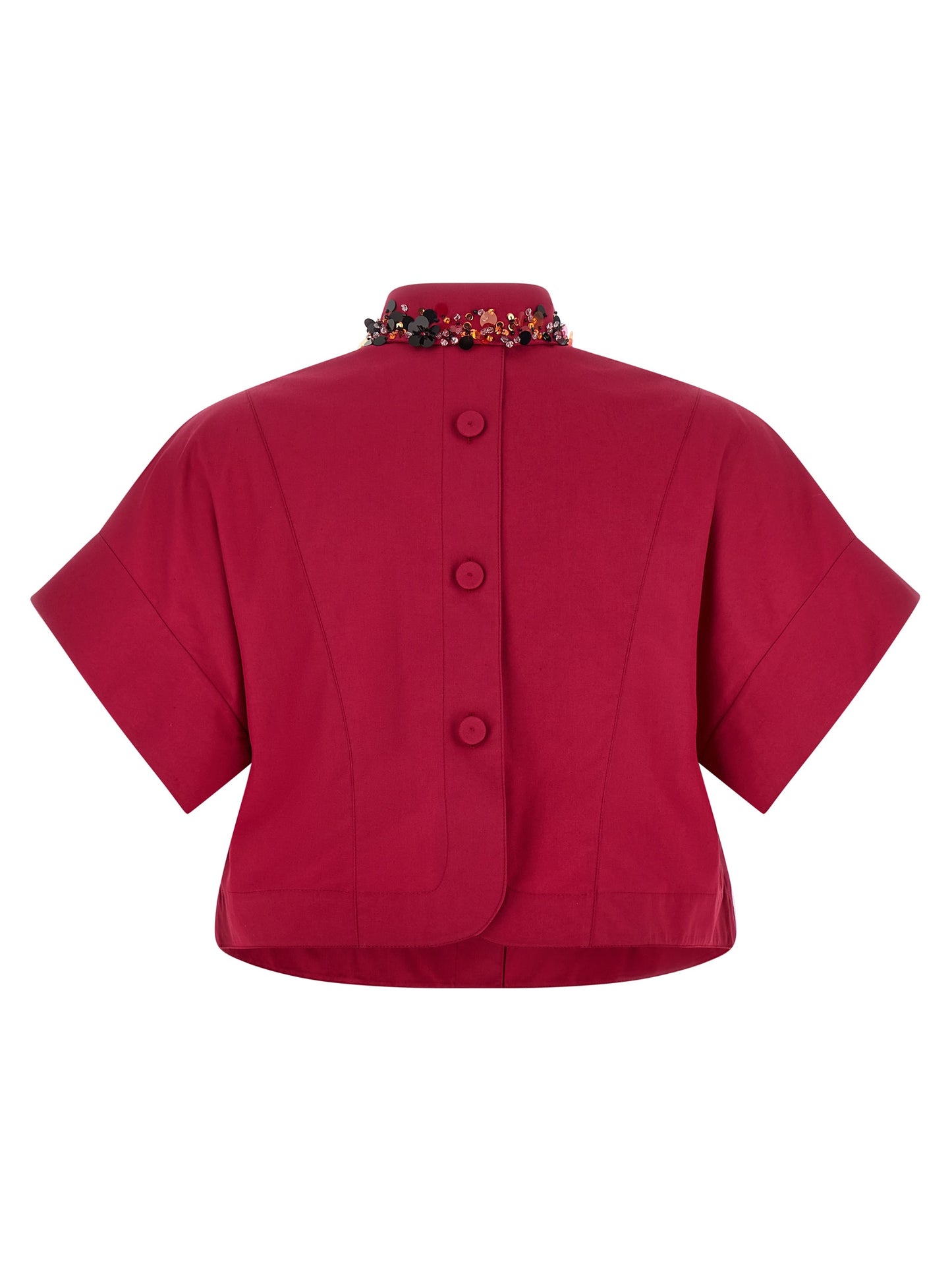 Blouse by Fendi for women in cotton rhinestone & sequins multicolor features an polished silhouette, showcasing a sophisticated and detail for a truly polished finish.