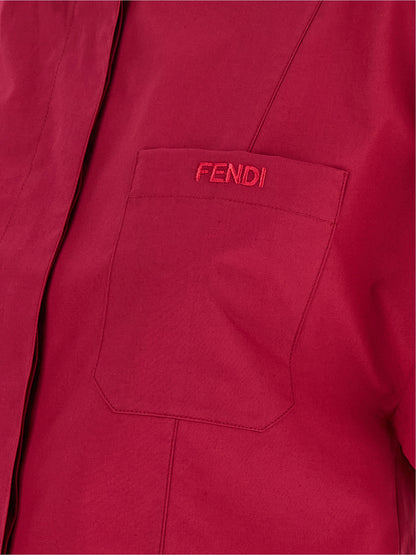 Blouse by Fendi for women in cotton rhinestone & sequins multicolor showcases a sleek silhouette, elegantly detailed with a sleek and for a sleek finish.