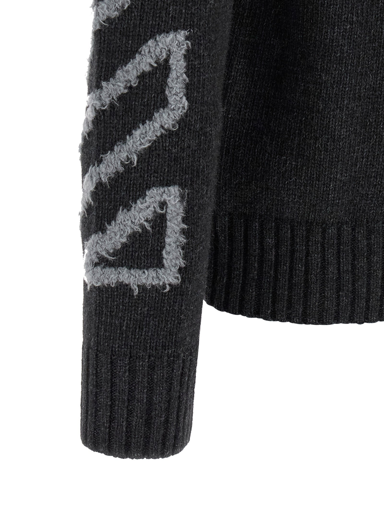 Cardigan by Off-White for men in wool gray, white & patterned showcases a luxurious silhouette, meticulously detailed with a sophisticated and for a refined finish.