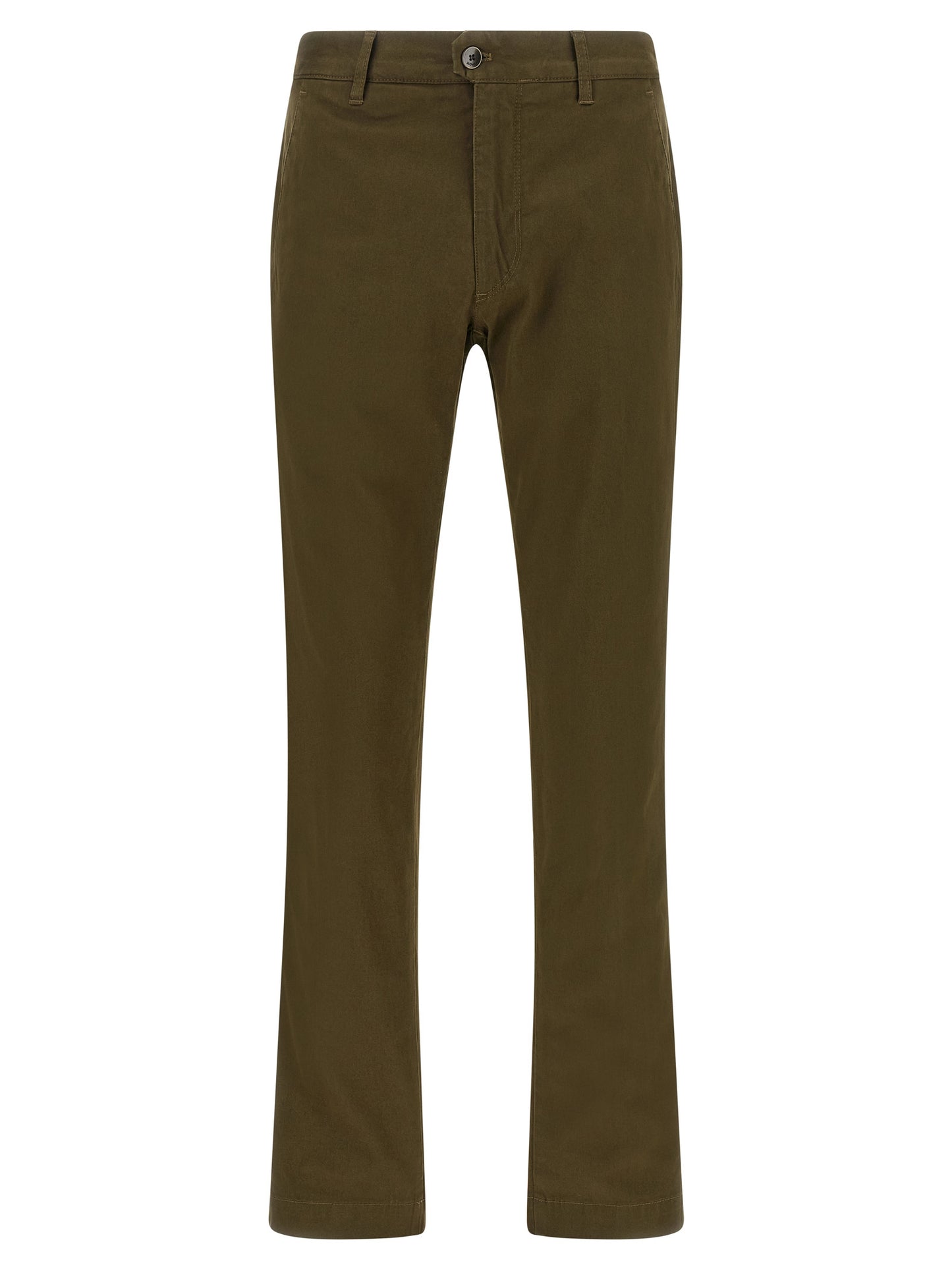Trousers by Incotex for men in cotton canvas bicolour, green & olive features an on trend silhouette, showcasing a sophisticated straight-leg with a long and for an on trend finish.