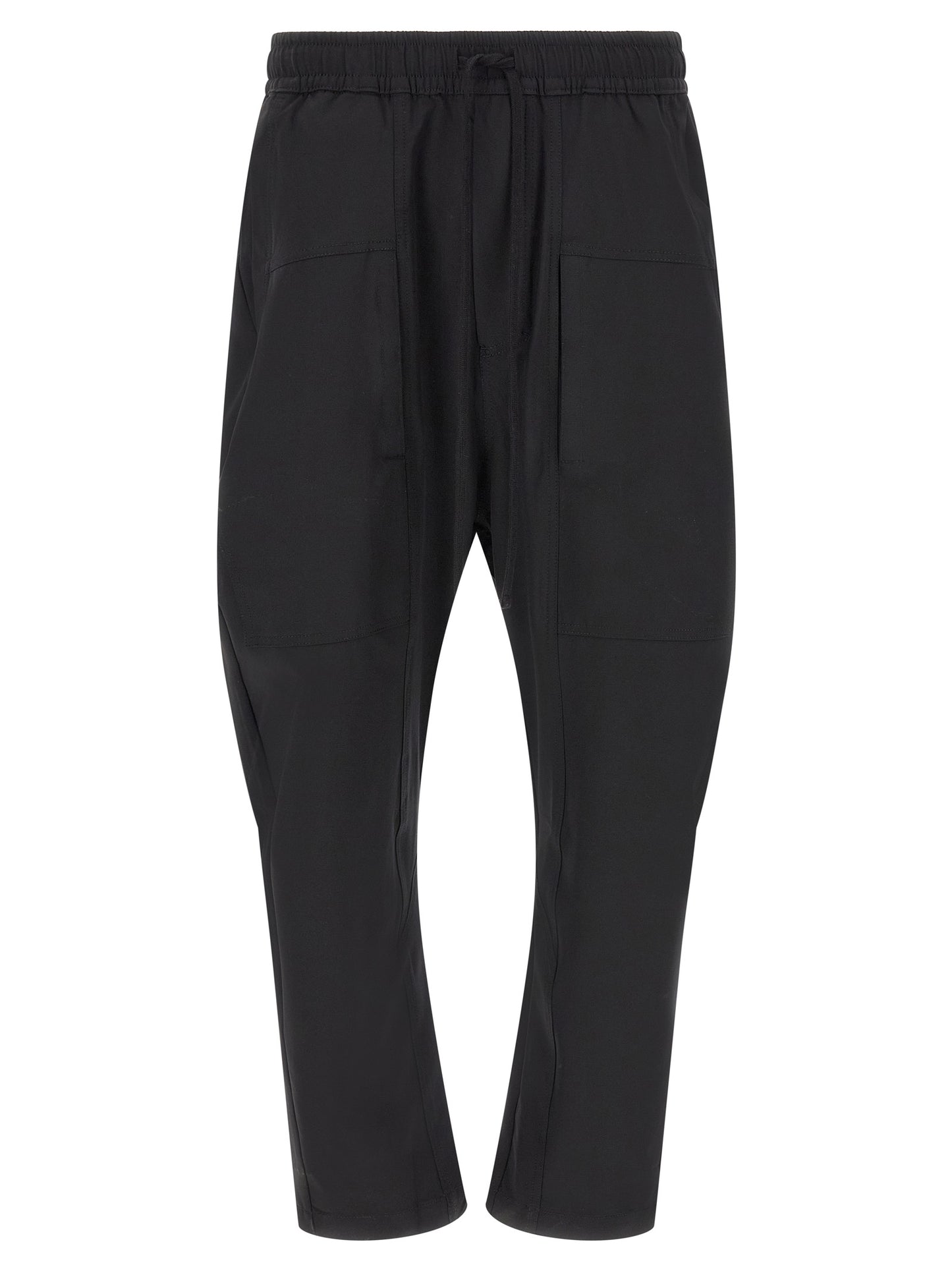 Trousers by Thom Krom for men in polyamide black presents a smart silhouette, meticulously detailed with a smart athletic & relaxed-fit, a smart long, and a smart .