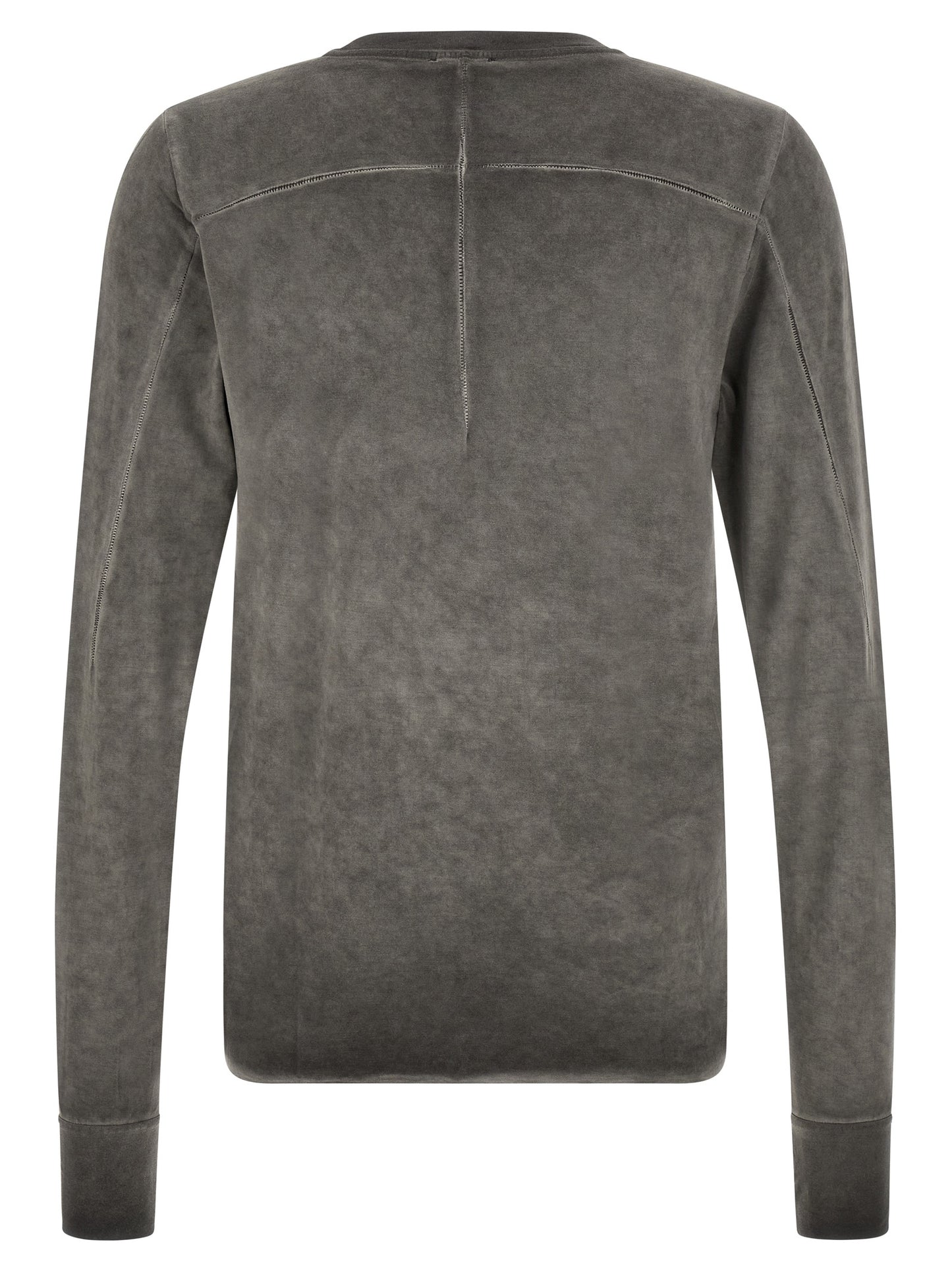 T-Shirt by Thom Krom for men in viscose gray showcases a fashionable silhouette, elegantly detailed with a fashionable and crew neckline for a sophisticated, high-fashion look.