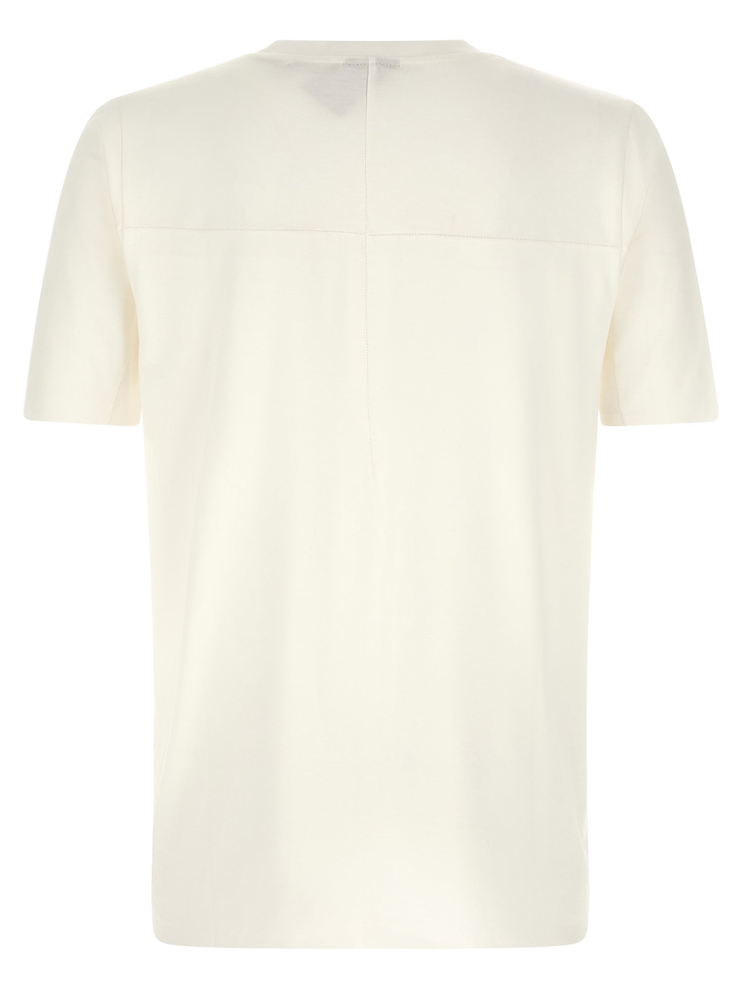 T-Shirt by Thom Krom for men in viscose white & signature features a plush silhouette, showcasing a sophisticated crew neckline and for a truly plush finish.