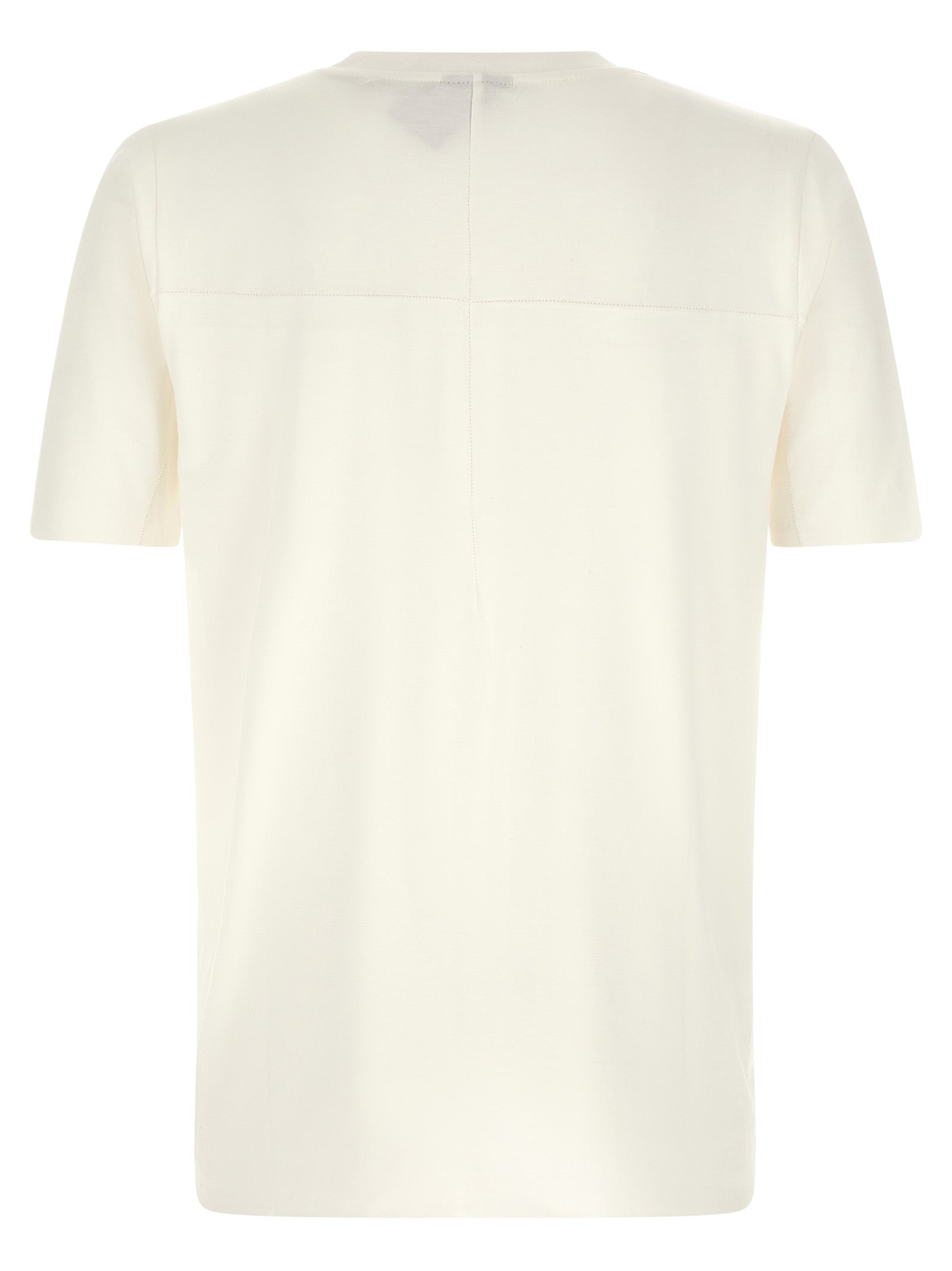 T-Shirt by Thom Krom for men in viscose white & signature features a plush silhouette, showcasing a sophisticated crew neckline and for a truly plush finish.