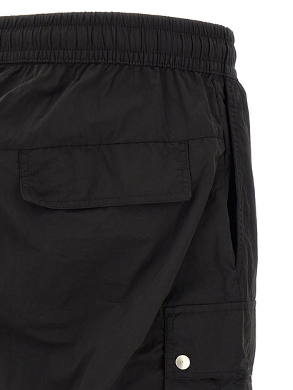 Cargo Pants by Thom Krom for men in polyamide black & silver features an smart casual tapered-leg & relaxed-fit and long, expertly tailored with a and smart casual utilitarian details for a sophisticated look.