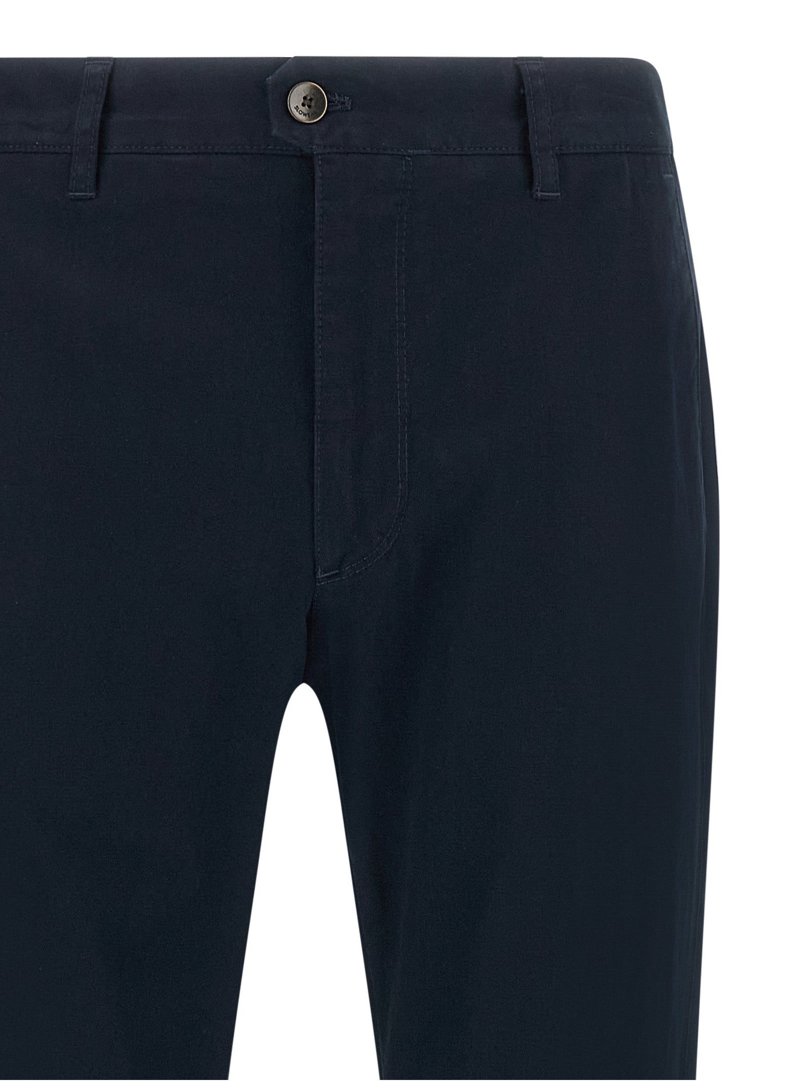 Casual Pants by Incotex for men in cotton canvas navy presents a refined pantology silhouette, artfully defined by a refined pantology straight-leg, long, and a sophisticated .